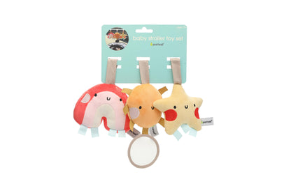 Baby Rainbow Sun and Stars Stroller Toy Set