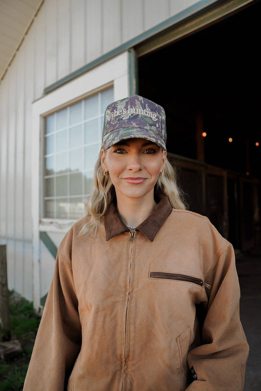 He's Hunting Embroidered Hat