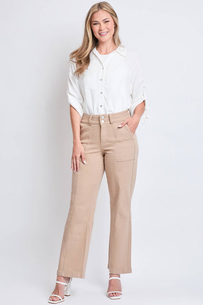 YMI Royalty Missy Khaki Wide Leg Jean