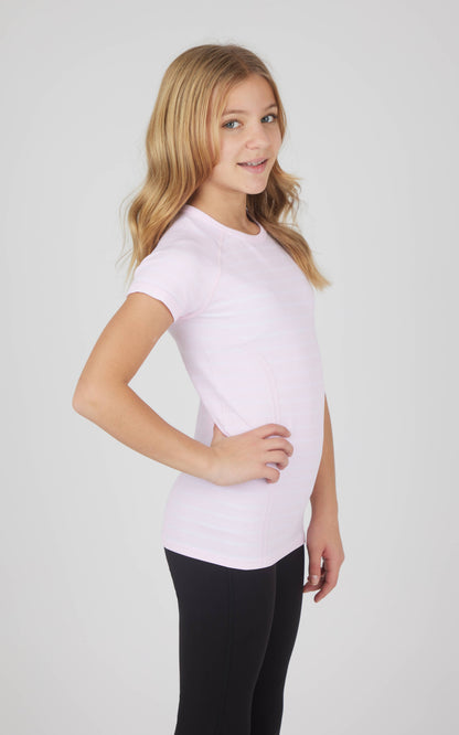 Girls Athletic Striped Tee