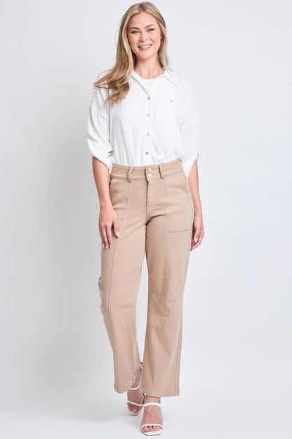 YMI Royalty Missy Khaki Wide Leg Jean