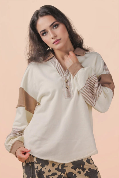 Maher Rugby Button Oversized Top