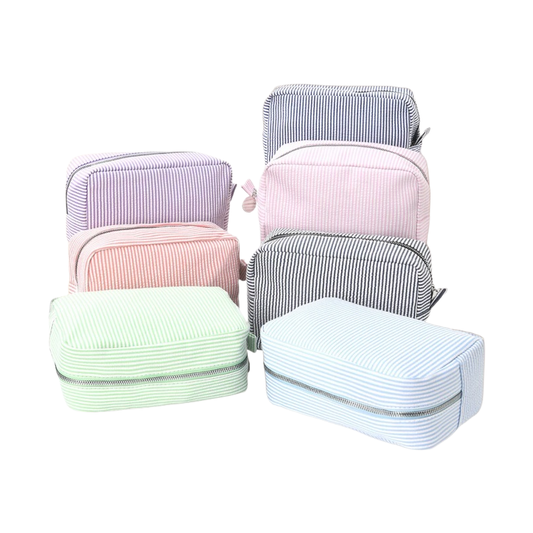 Seersucker Striped Travel Bag