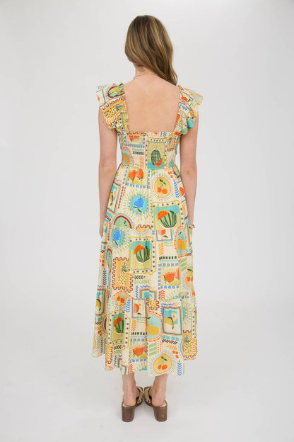 Hollis Colorful Fruit Smocked Dress