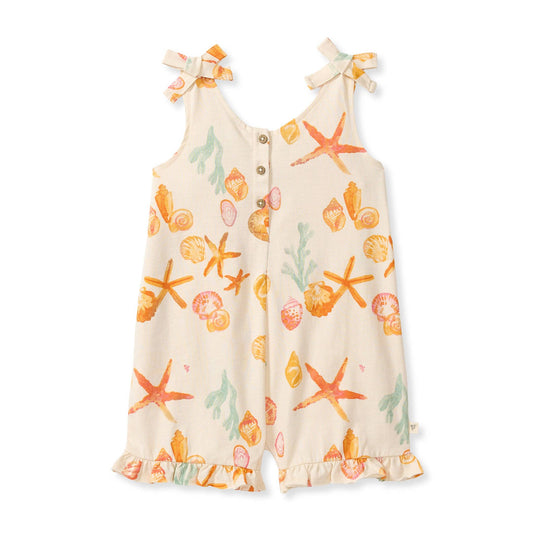 Baby Girls Burt's Bees Starfish & Shells Romper