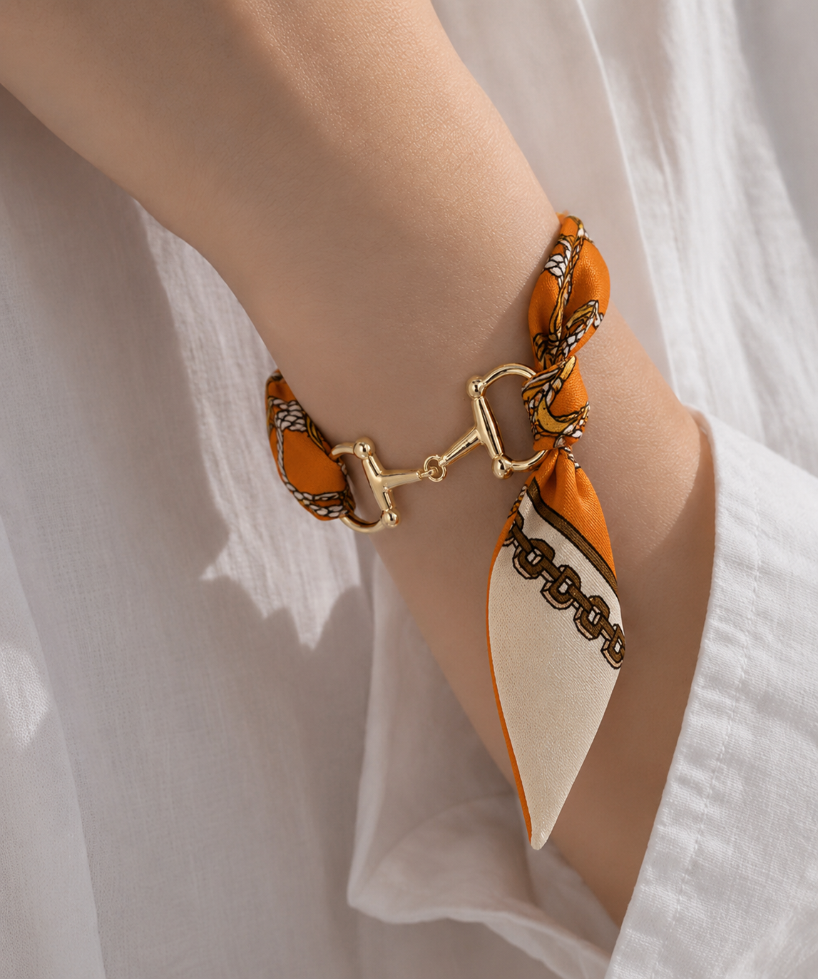 Darlene Scarf Western Horsebit Bracelet