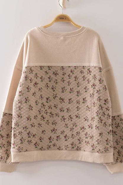 Veronica Floral Quilted Sweater