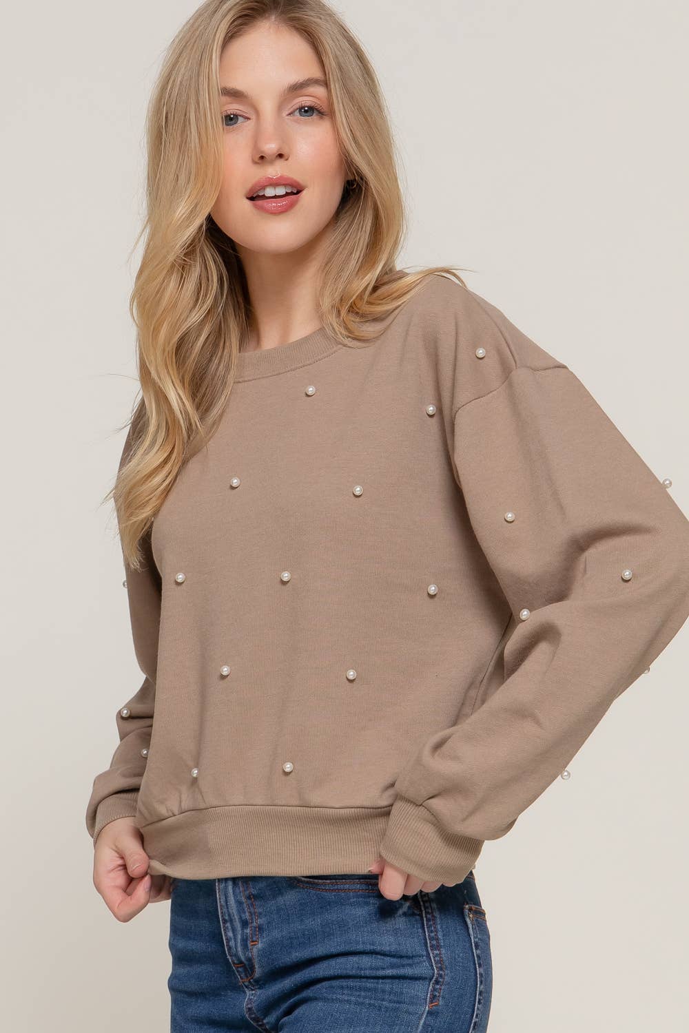 Pearl Stud Sweater