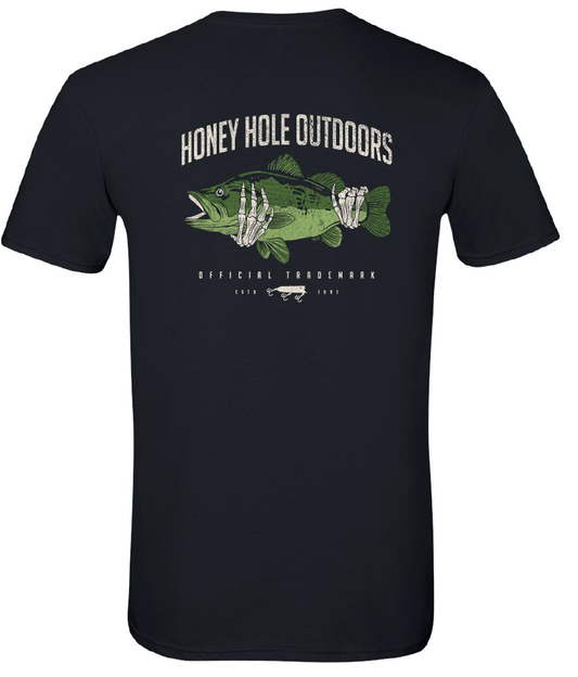 Mens Honey Hole Skelly Bass Tee