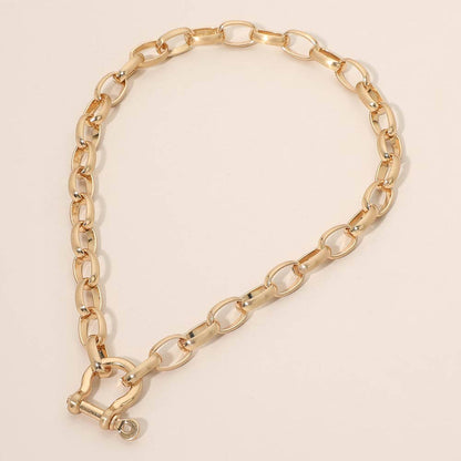 McRae Matte Chunky Carabiner Toggle Necklace