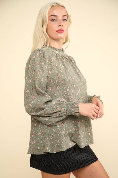 Ferry Dainty Floral Crinkle Blouse