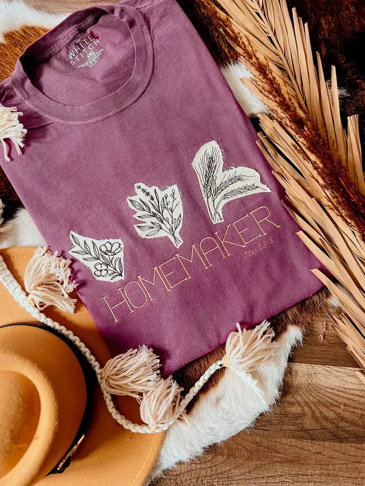 Embroidered Applique Homemaker Tee