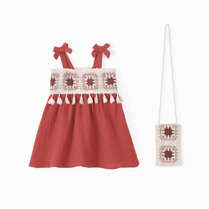 Baby Girls Bohemia Crochet Tassel Dress