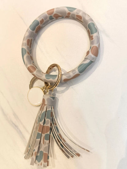 Bangle Bracelet Keyring With Tassel