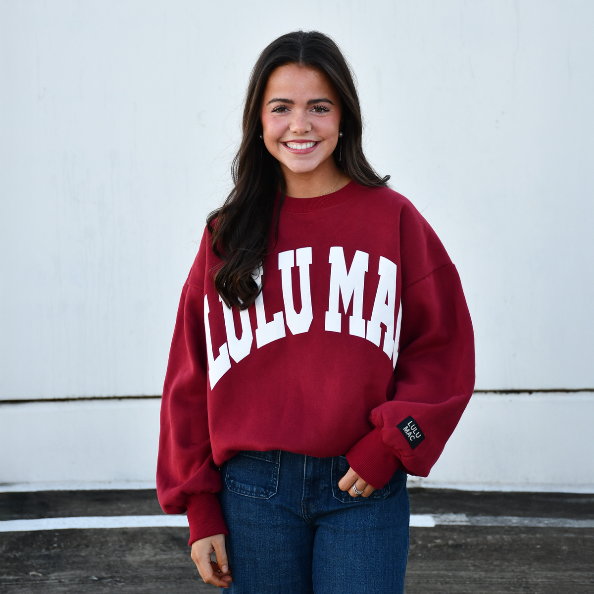 Lulu Mac Arch Logo Puff Ink Sweatshirt