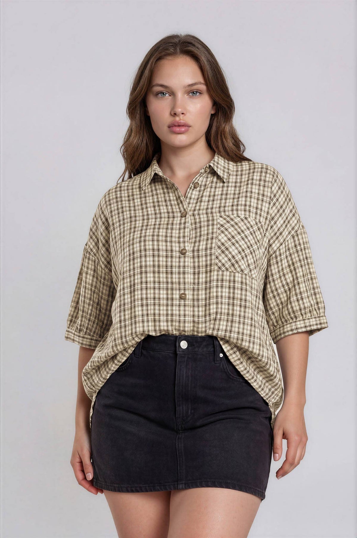 Reverie Plaid Buttondown (Plus Size Only)