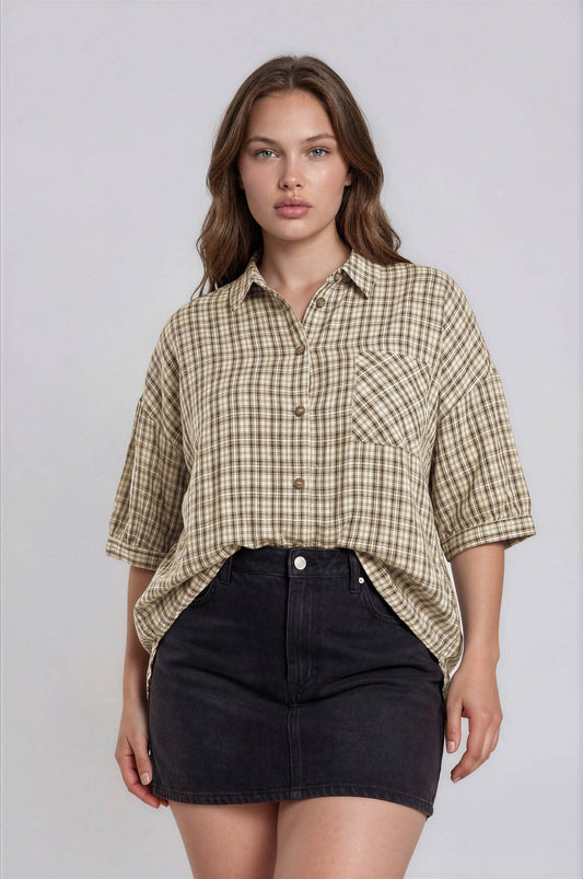 Reverie Plaid Buttondown (Plus Size Only)