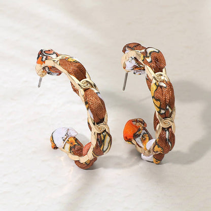Rosalind Scarf Chain Hoops