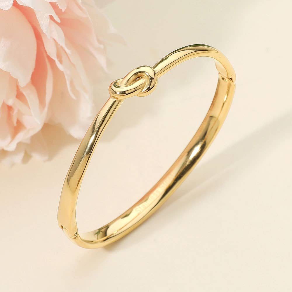 Virginia Knot Hinged Bangle Bracelet