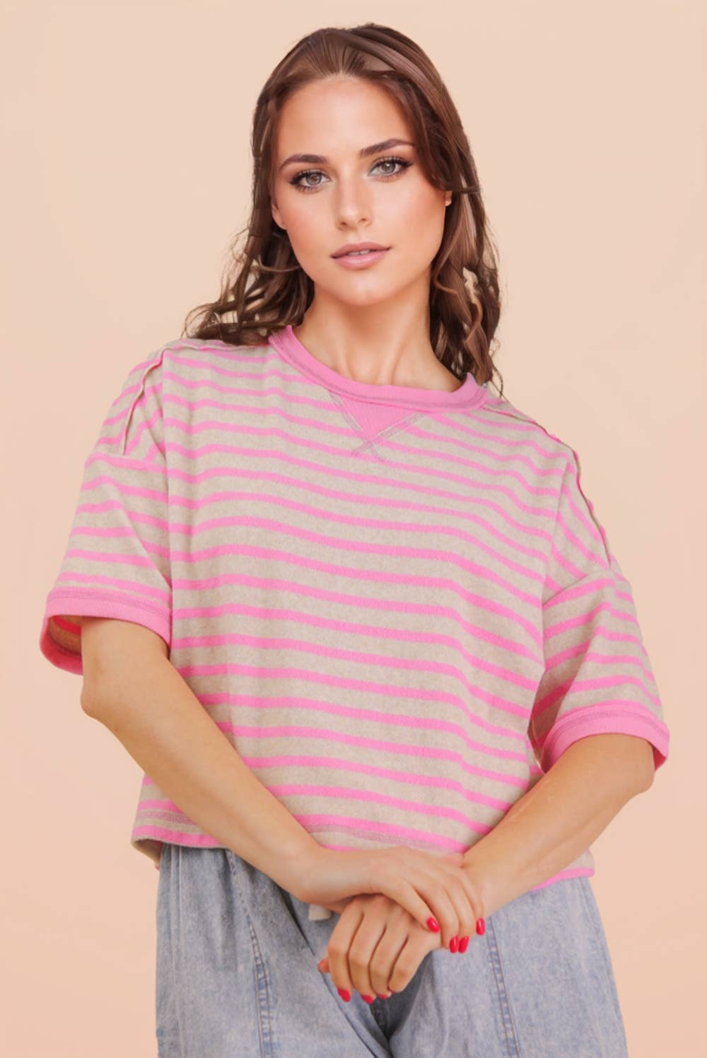 Alice Oversized Striped Boxy Tee