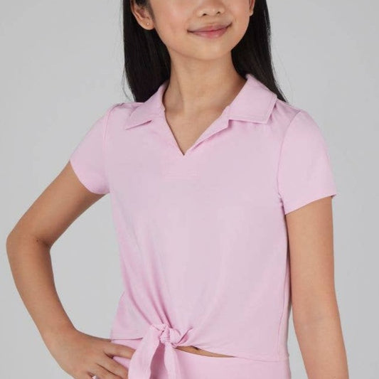 Girls Knot Collared Polo