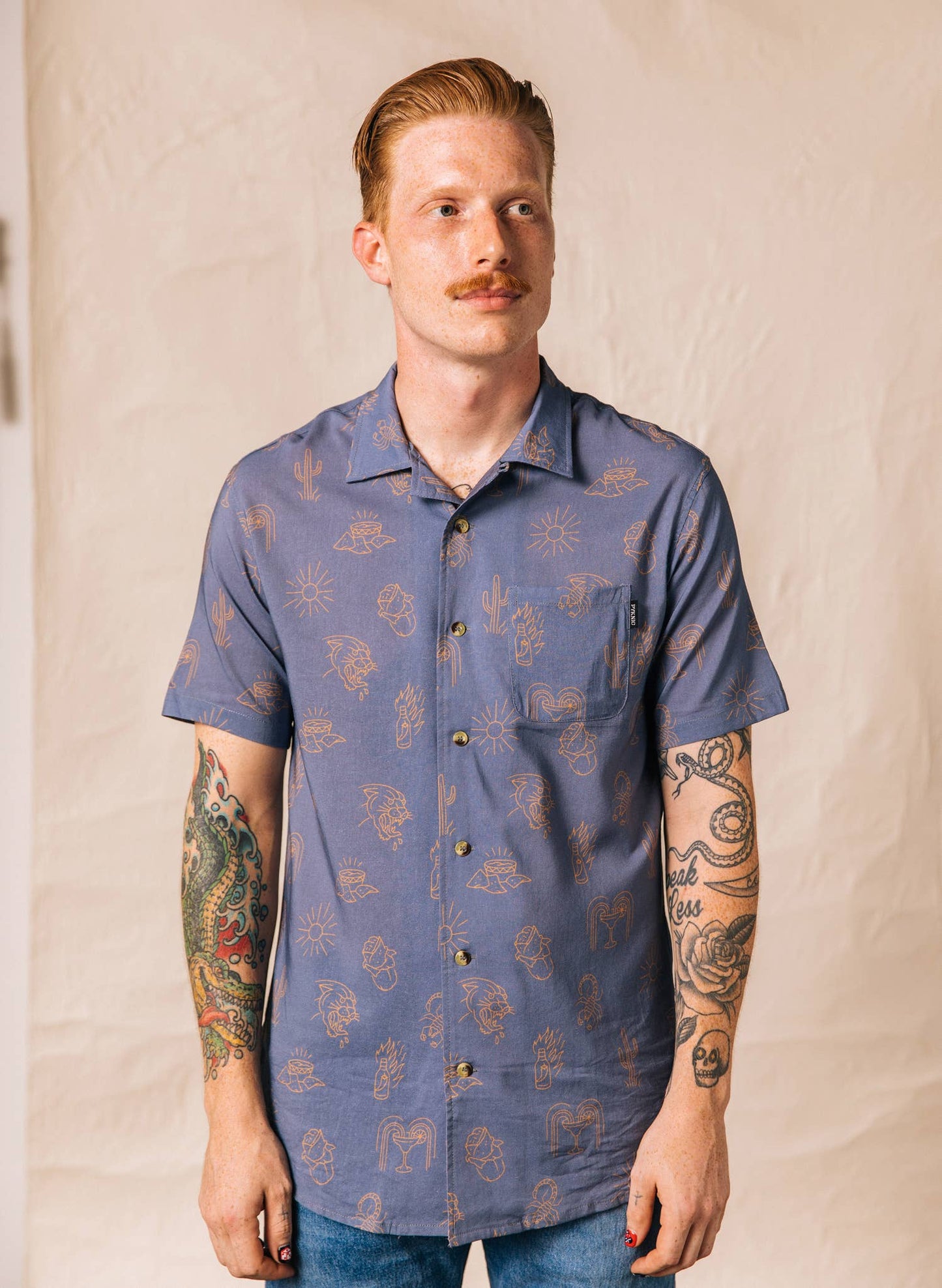 Mens Silverfall Adios Burritos Buttondown Shirt