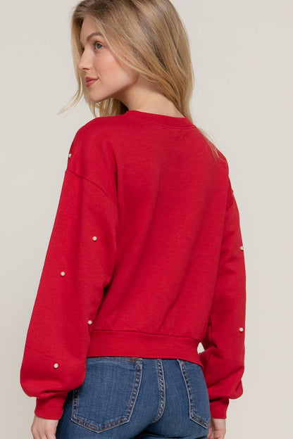 Pearl Stud Sweater