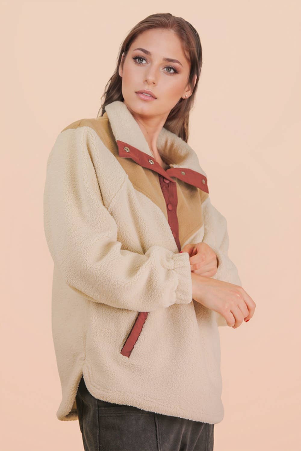 Moonstone Oversized Fleece Pullover