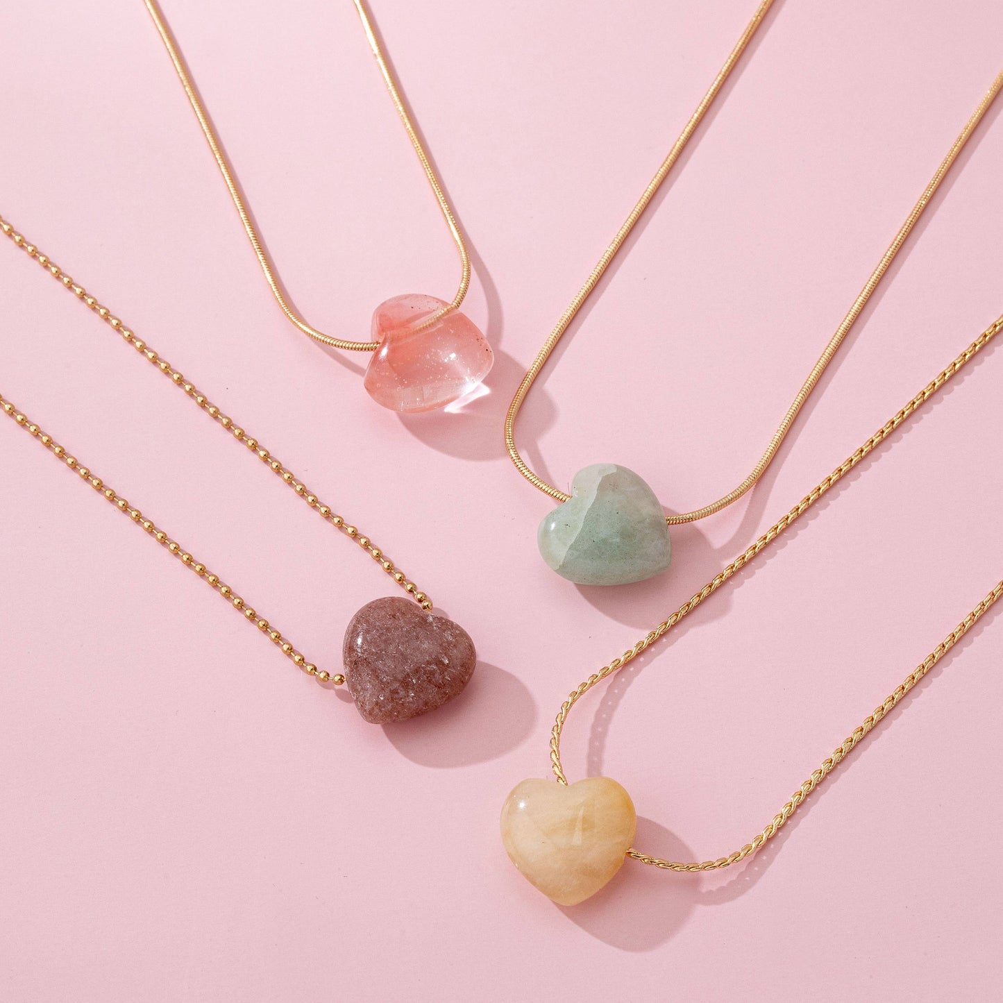 Constance Natural Stone Heart Necklace