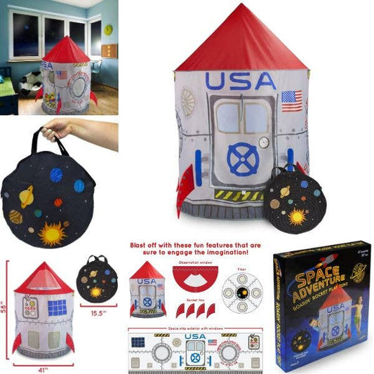 Toddler Space Adventure Rocket Play Tent