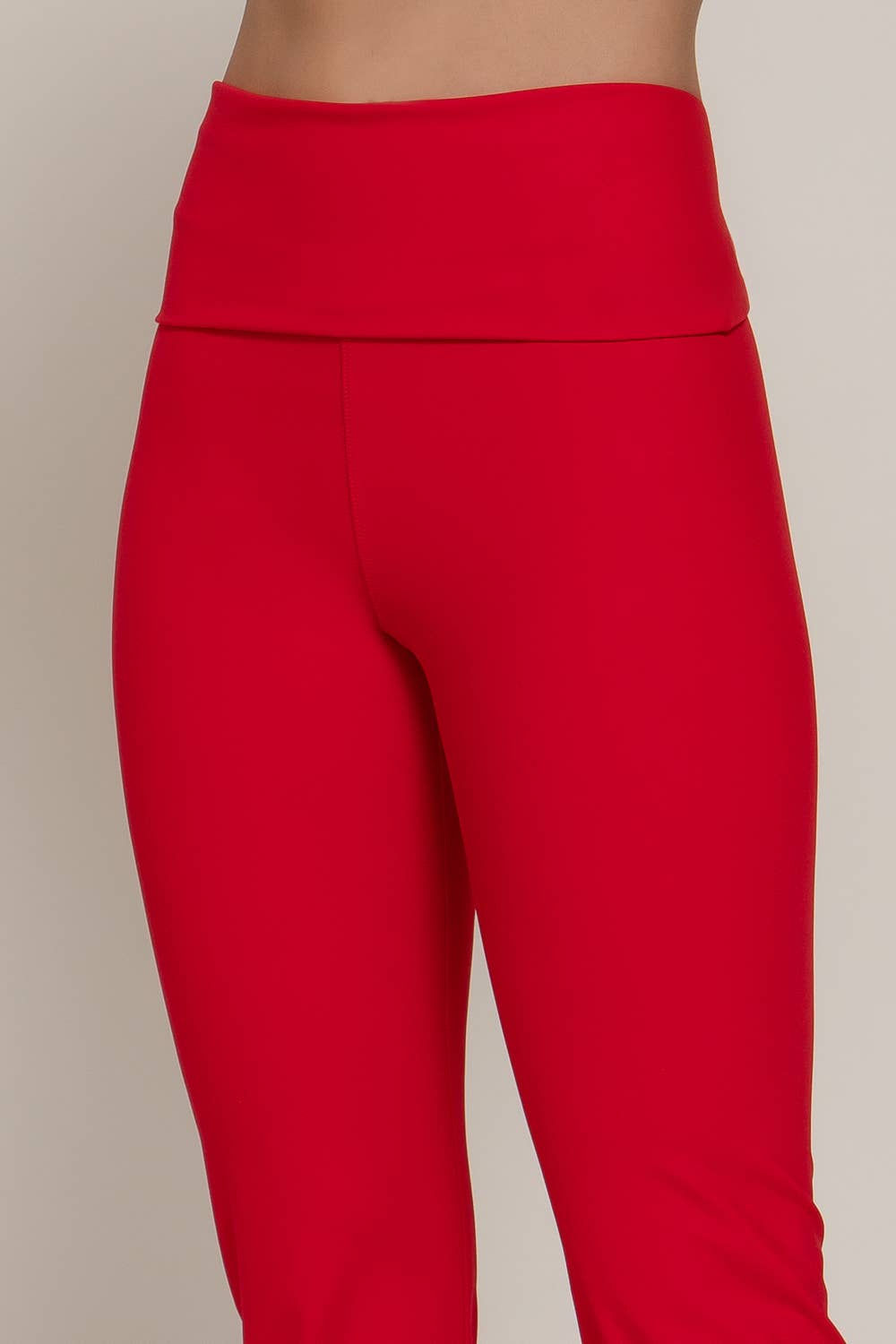 Garnet Fold-over Flare Leggings