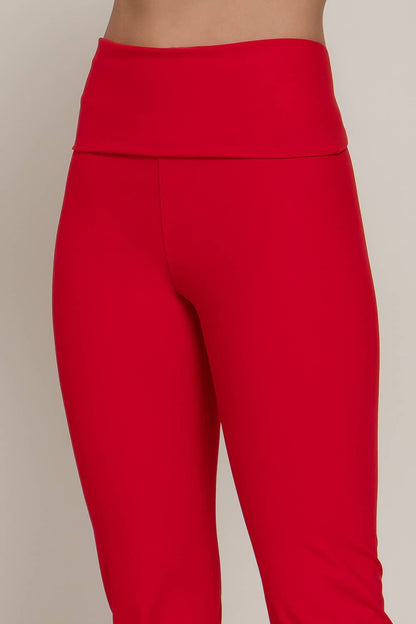 Garnet Fold-over Flare Leggings