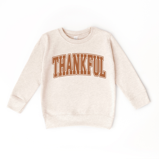 Kids Neutral Thankful Sweatshirt