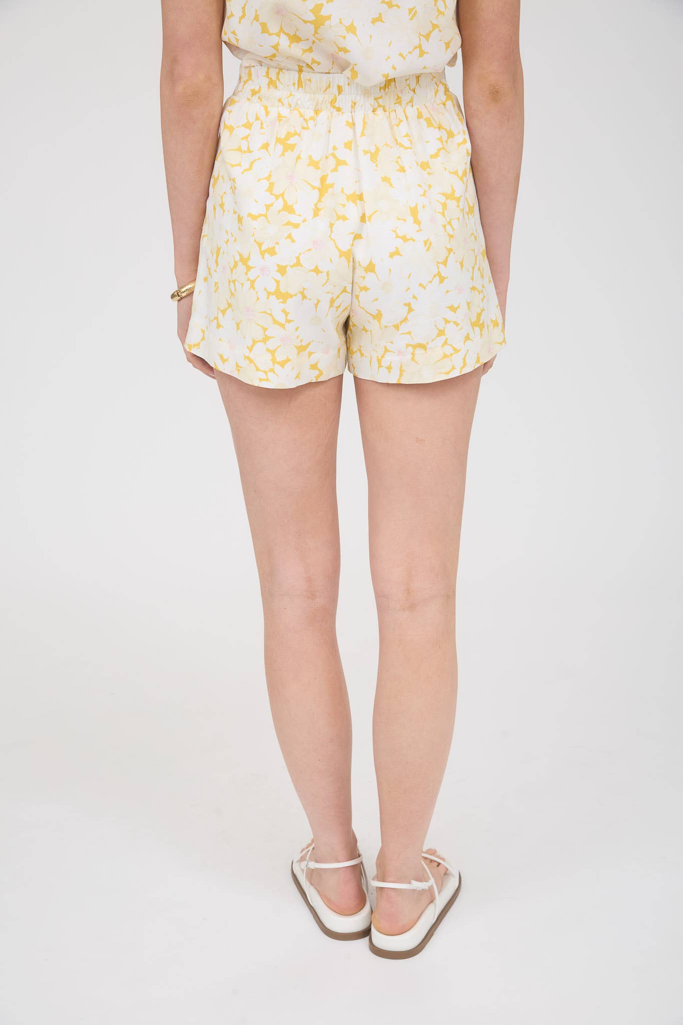 Daisy Floral Linen Yellow Set