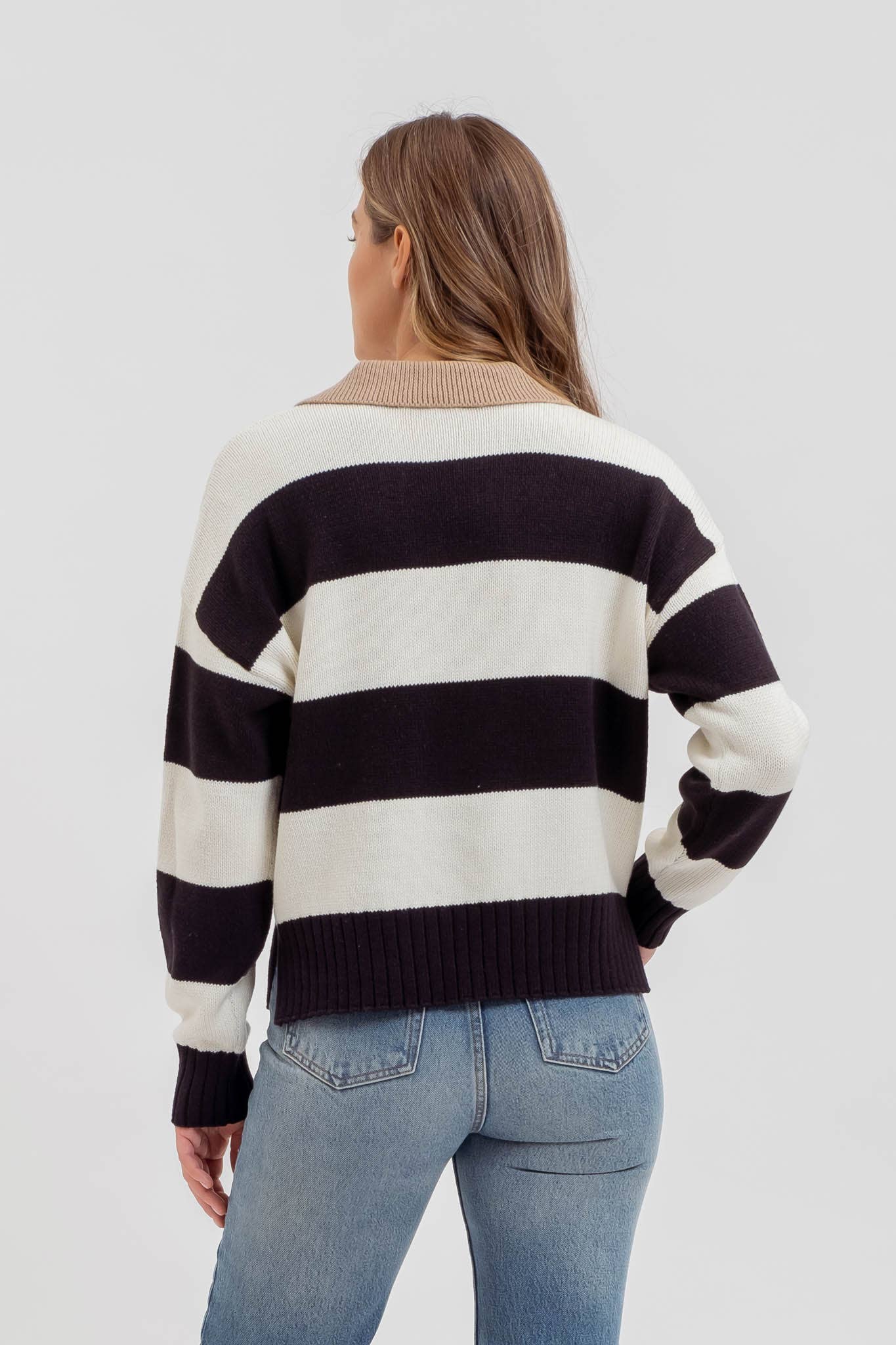 Hidalgo Collared Stripe Sweater