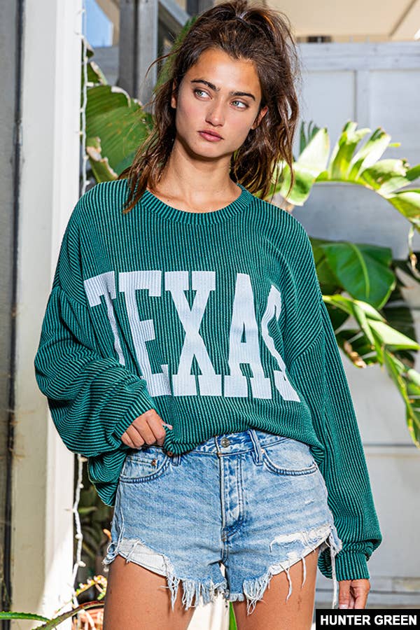 Romney Oversized Ribbed Texas Sweatshirt