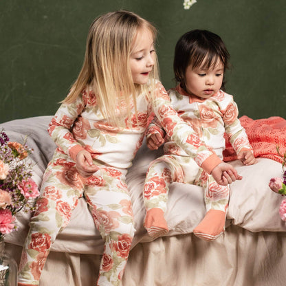 Baby Girls Burt's Bees Rosette Sleeper
