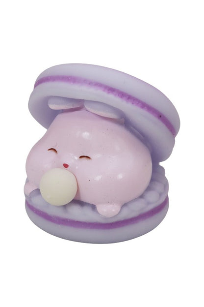 Squishy Macaroon Blowing Bubble Toy
