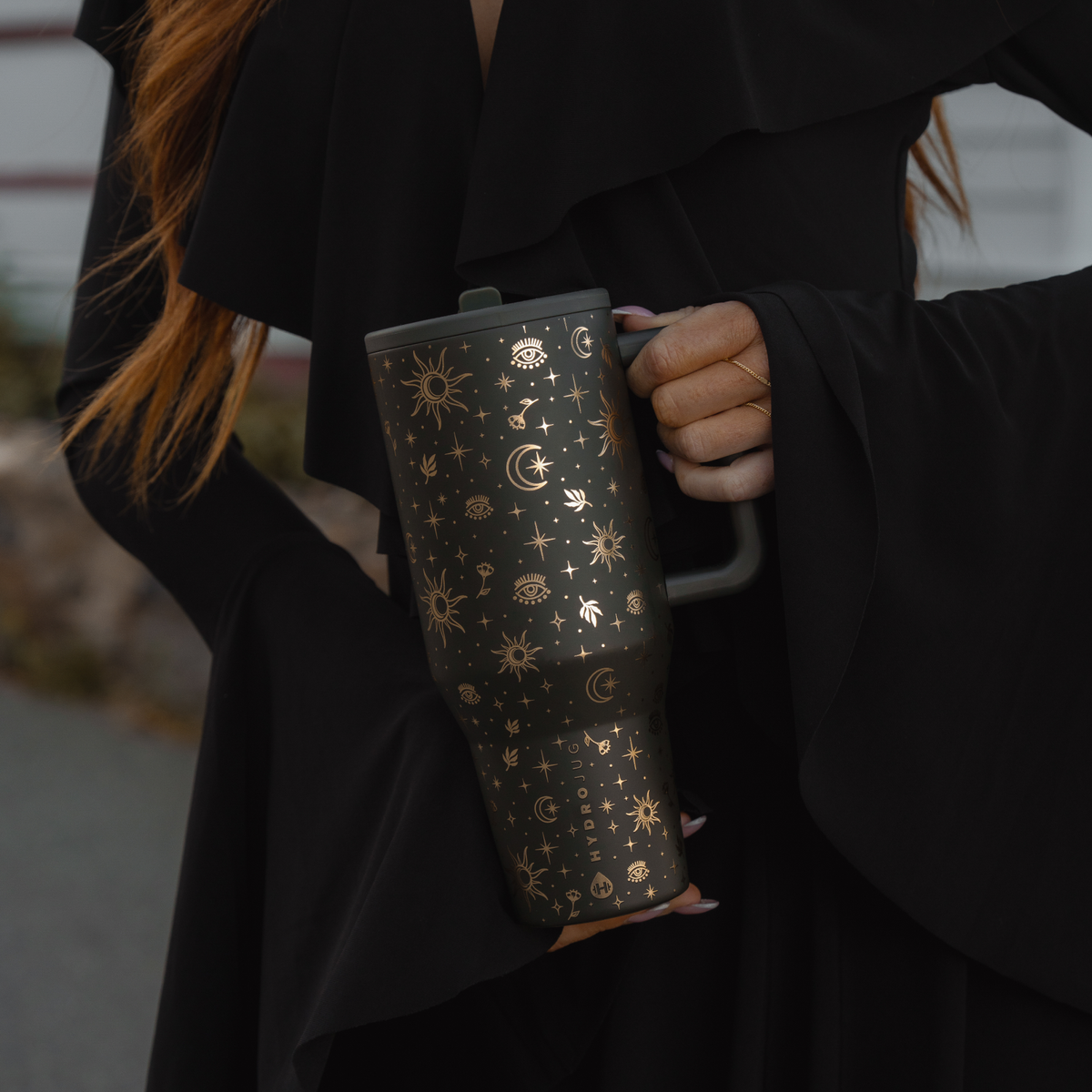 HydroJug Gold Moon & Star Water Bottle