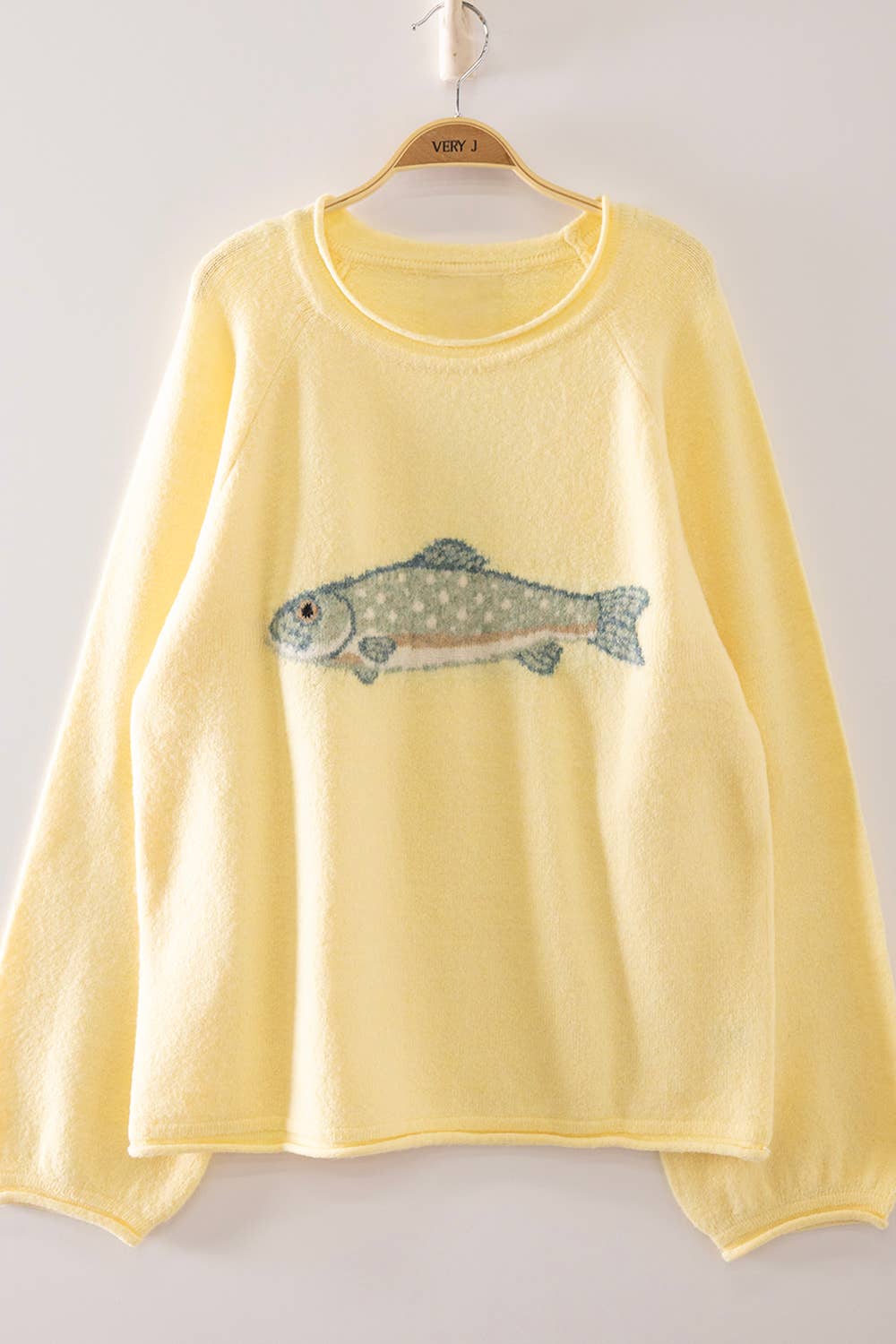 Intarsia Fish Sweater