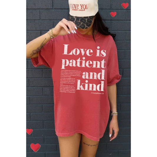 Love Is Patient & Kind Oversized Tee