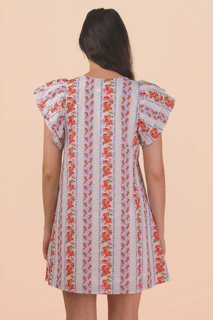 Briar Floral Buttondown Ruffle Dress