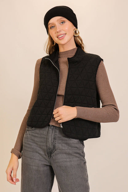 Textured Quilted Vest