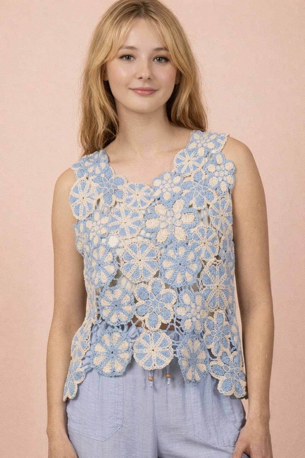 Eliana Crochet Sleeveless Top