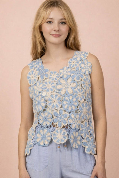 Eliana Crochet Sleeveless Top