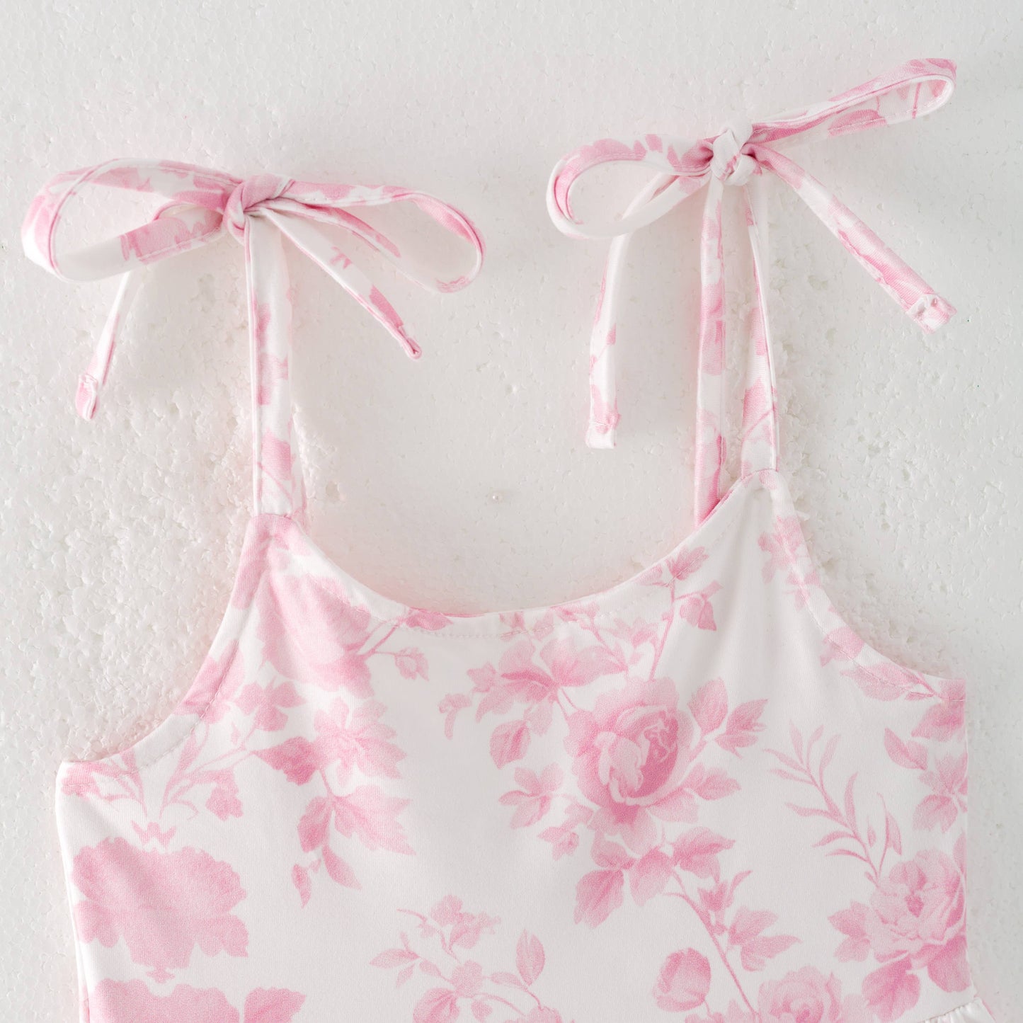 Girls Mayfield Floral Tiered Pink Dress