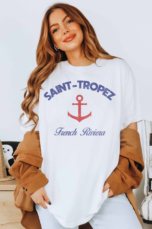 Saint Tropez Anchor Oversized Tee