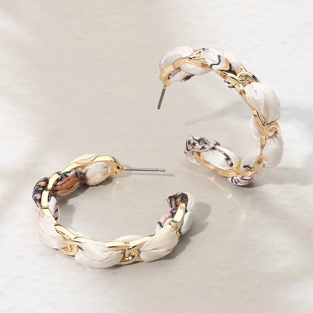 Rosalind Scarf Chain Hoops