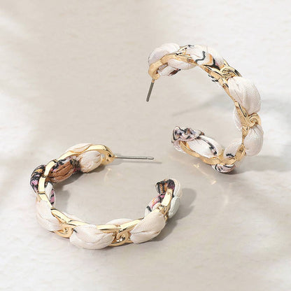 Rosalind Scarf Chain Hoops