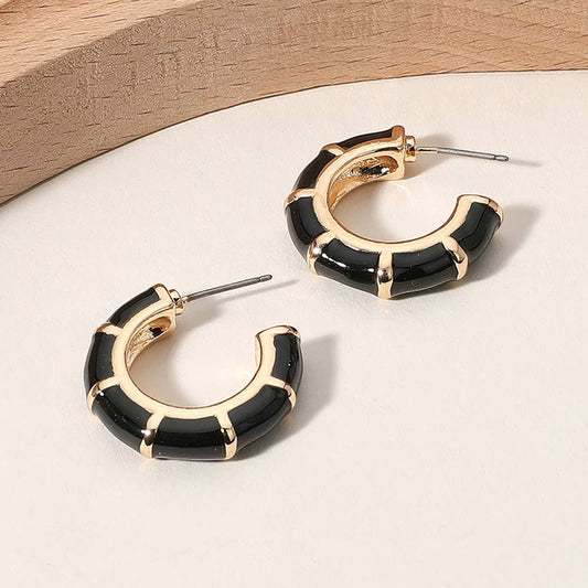 Virginia Bamboo Hoop Earrings